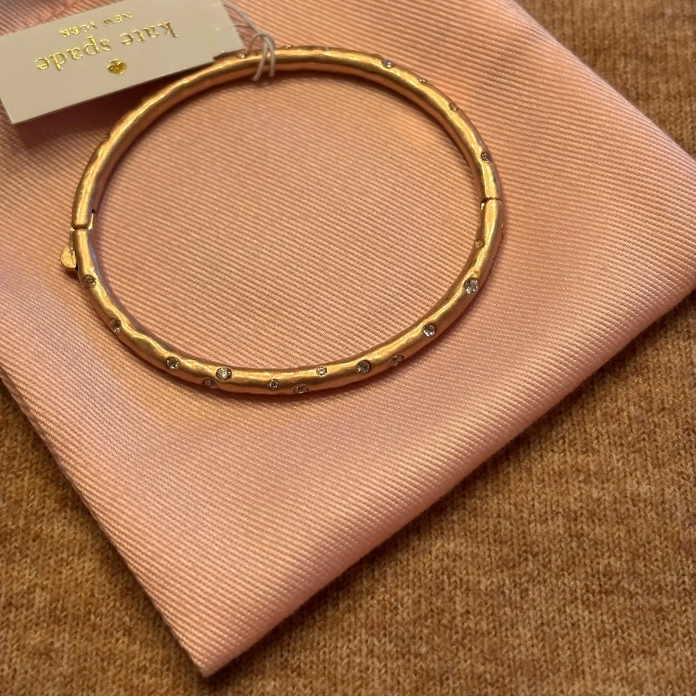Kate Spade New York Cubic Zirconia Bangle Bracelet- NWT- Rose Gold - Picture 6 of 8